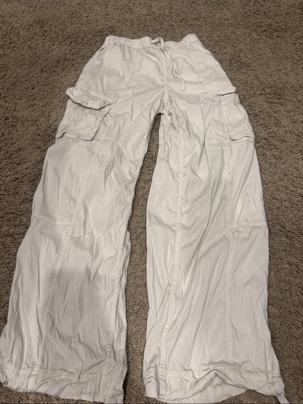 lululemon athletica White Cargo Yoga Pants
